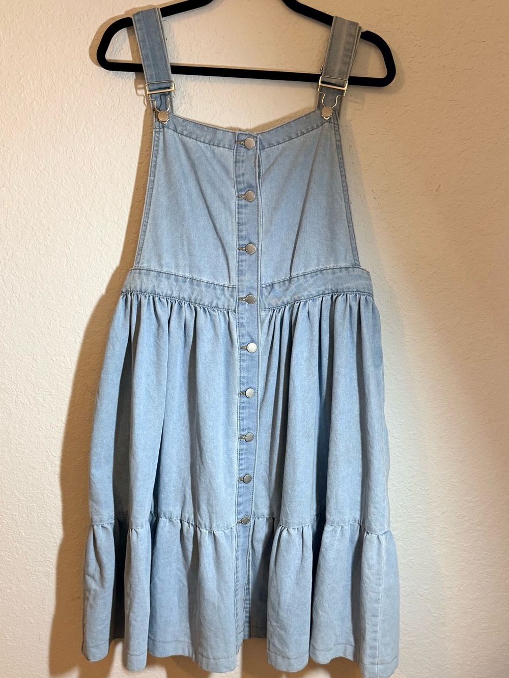 SHEIN Light Blue Denim Labelled Curve Overall Skirt/Dress Size 0XL (OO2)